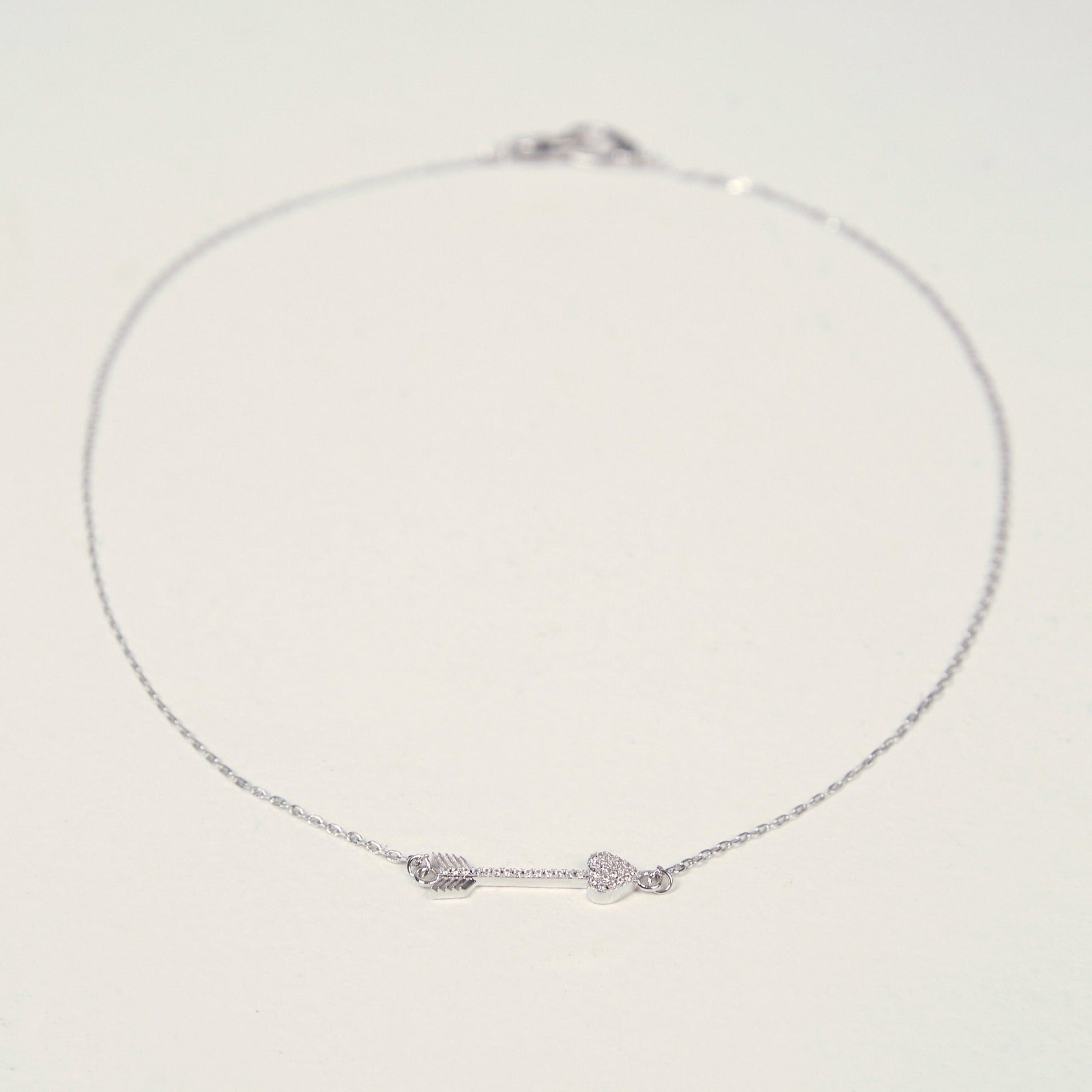 Cupids Arrow Necklace (Silver)