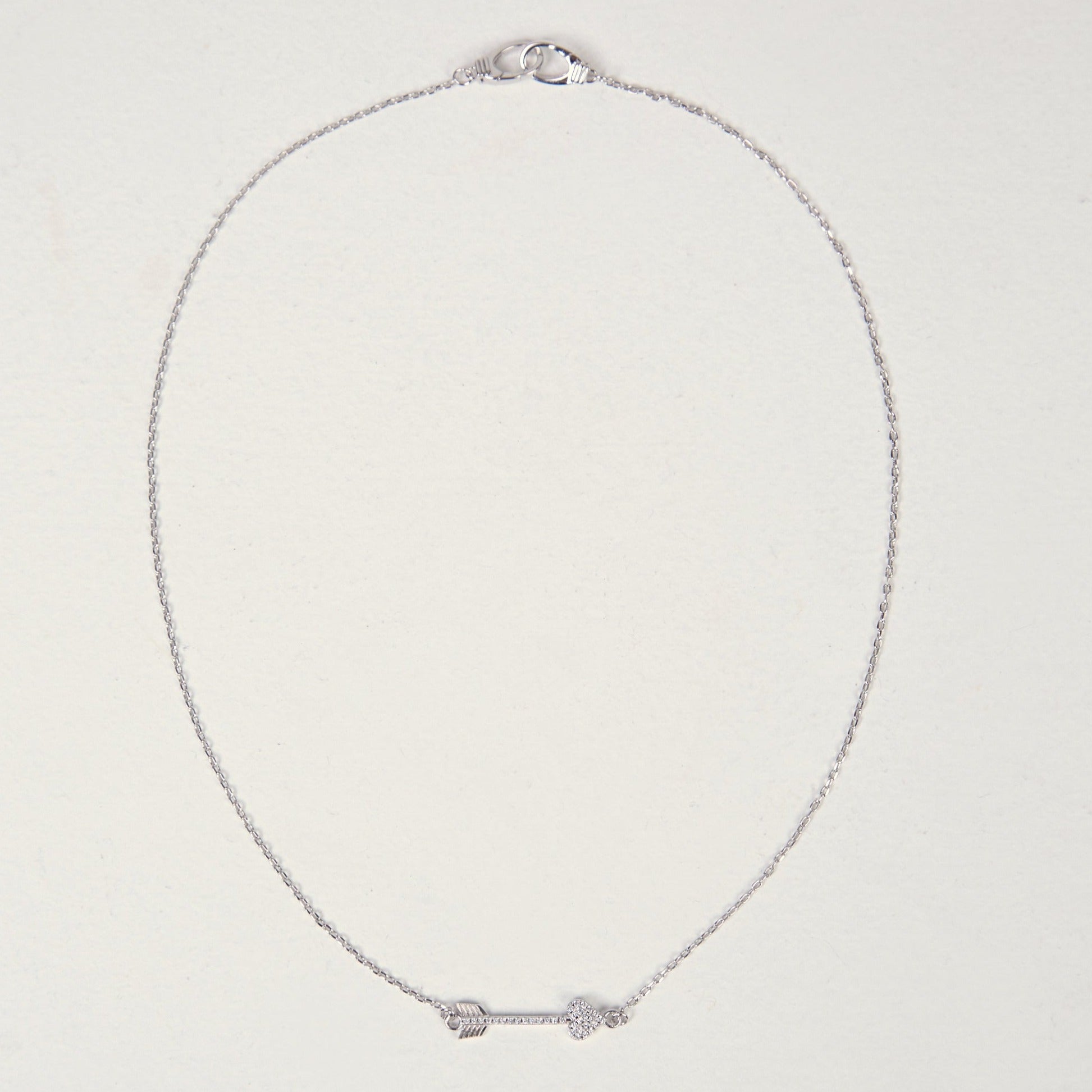 Cupids Arrow Necklace (Silver)