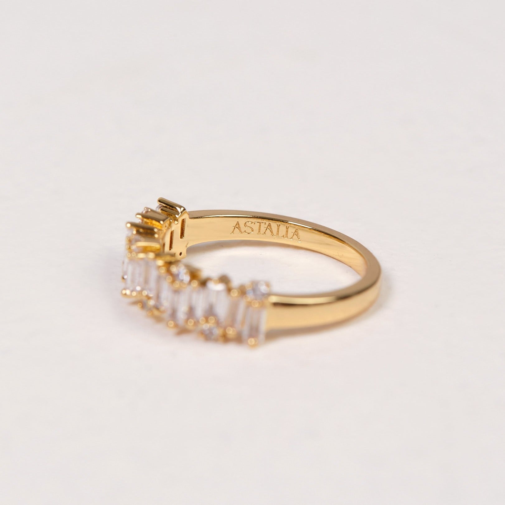 Staggered Baguette Ring (Gold)