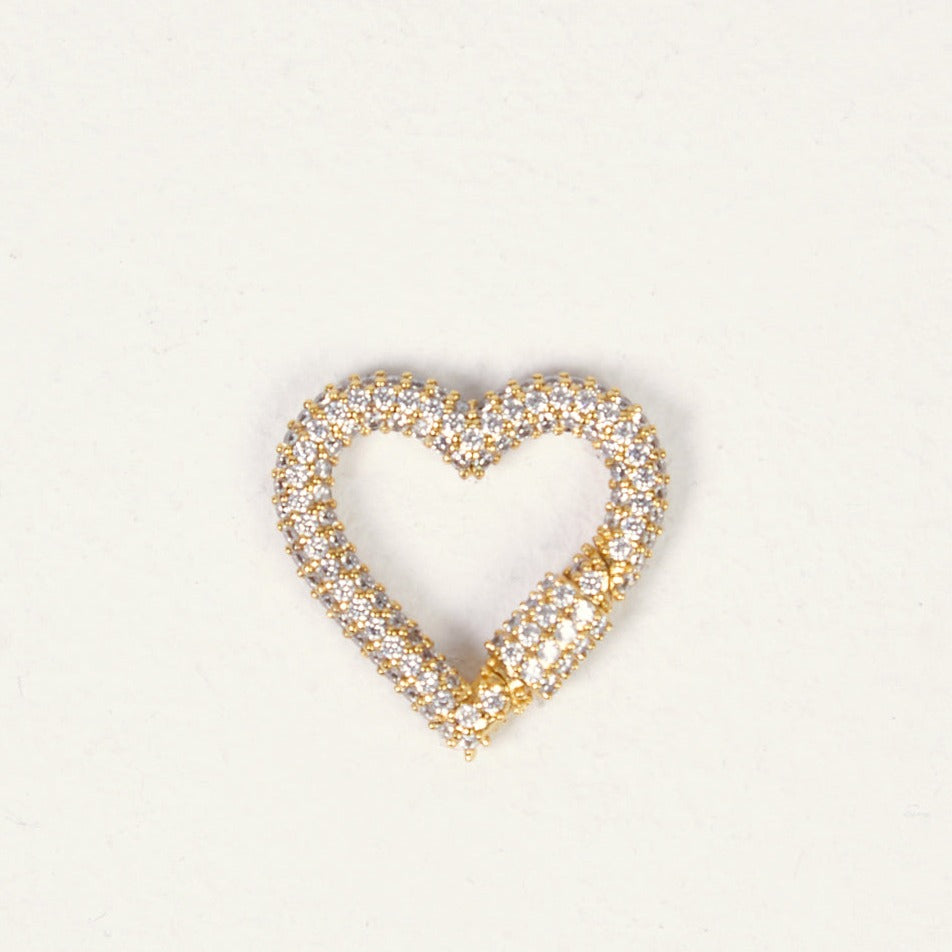 Iced Heart Carabiner (Gold)