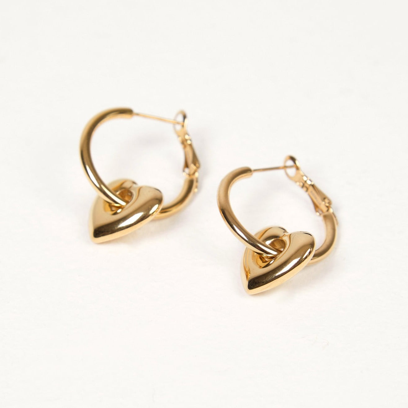 Love Hoop Earrings (Gold)