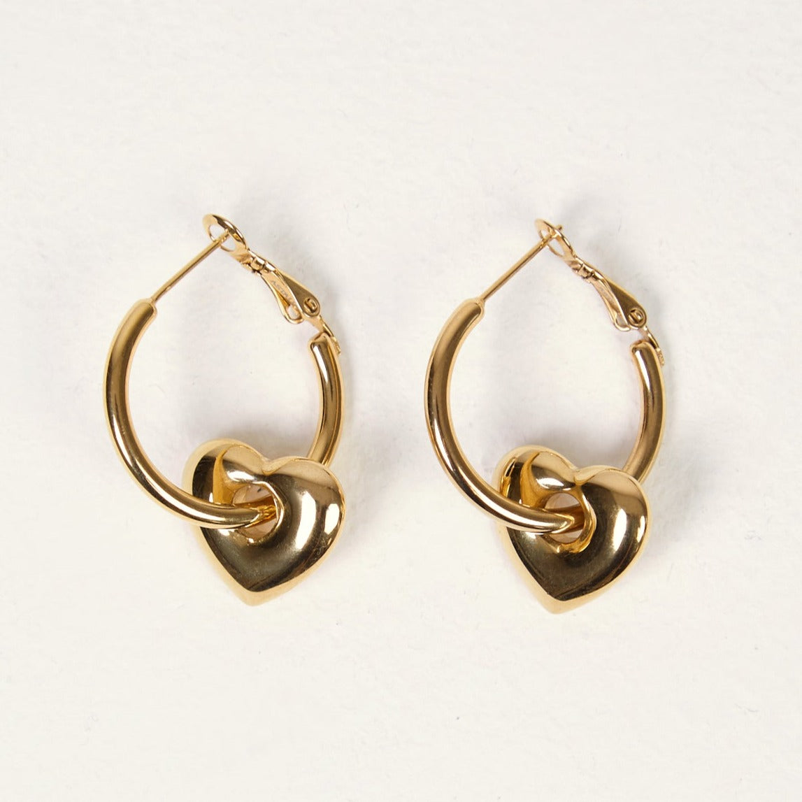 Love Hoop Earrings (Gold)