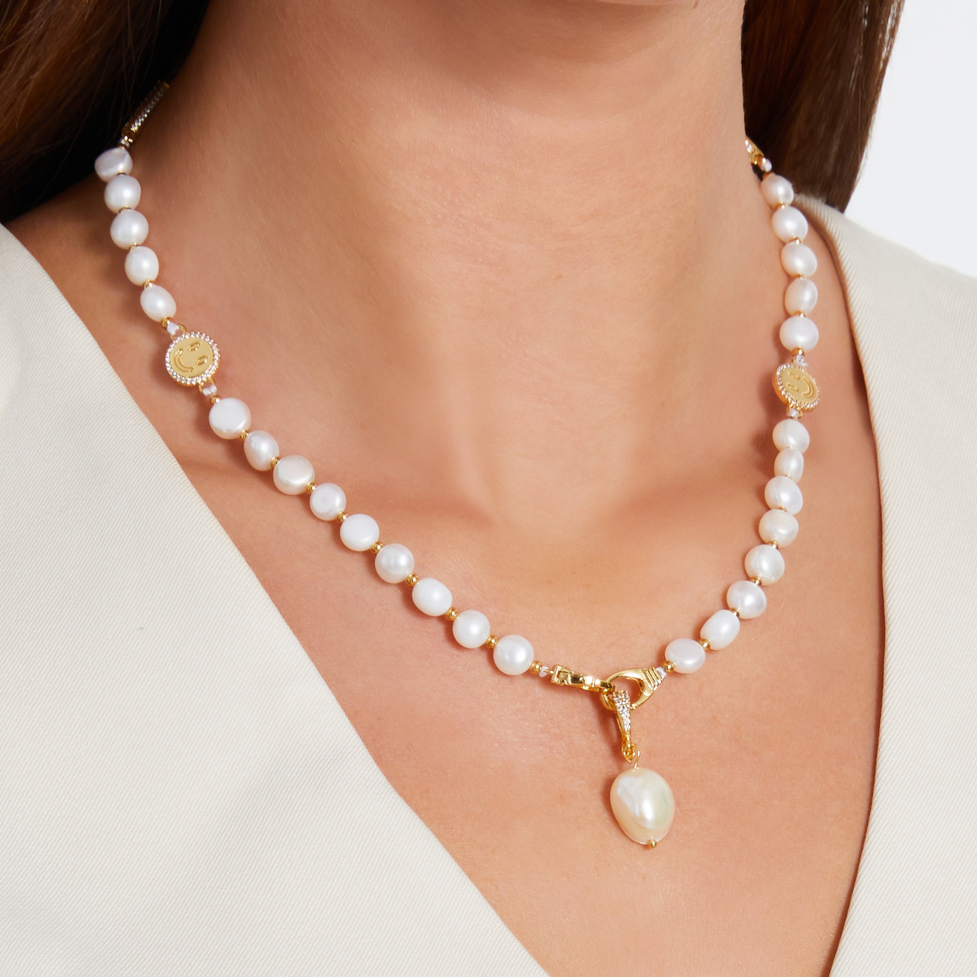 Pearl Mixed Charm Necklace