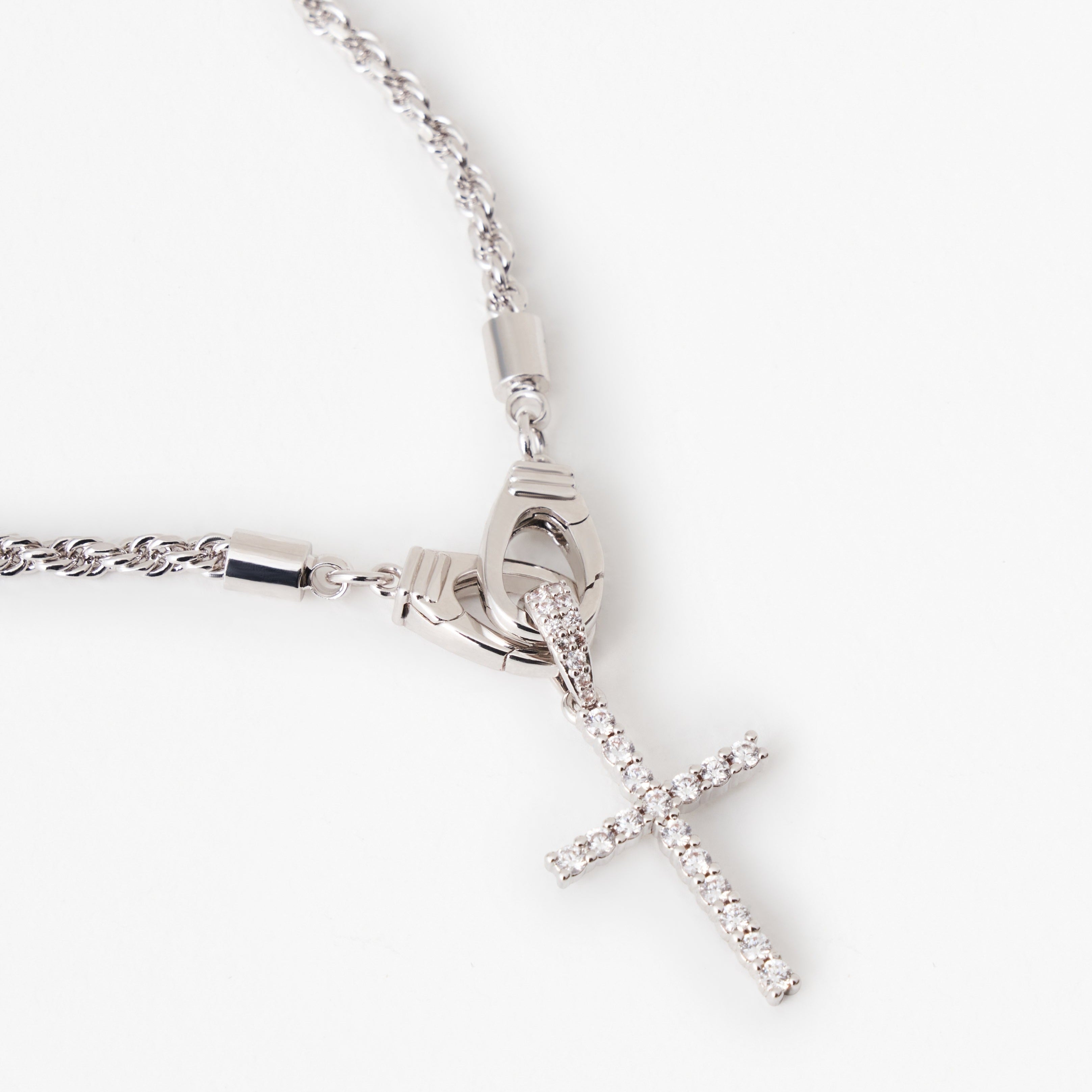Mini Cross Necklace (Silver)