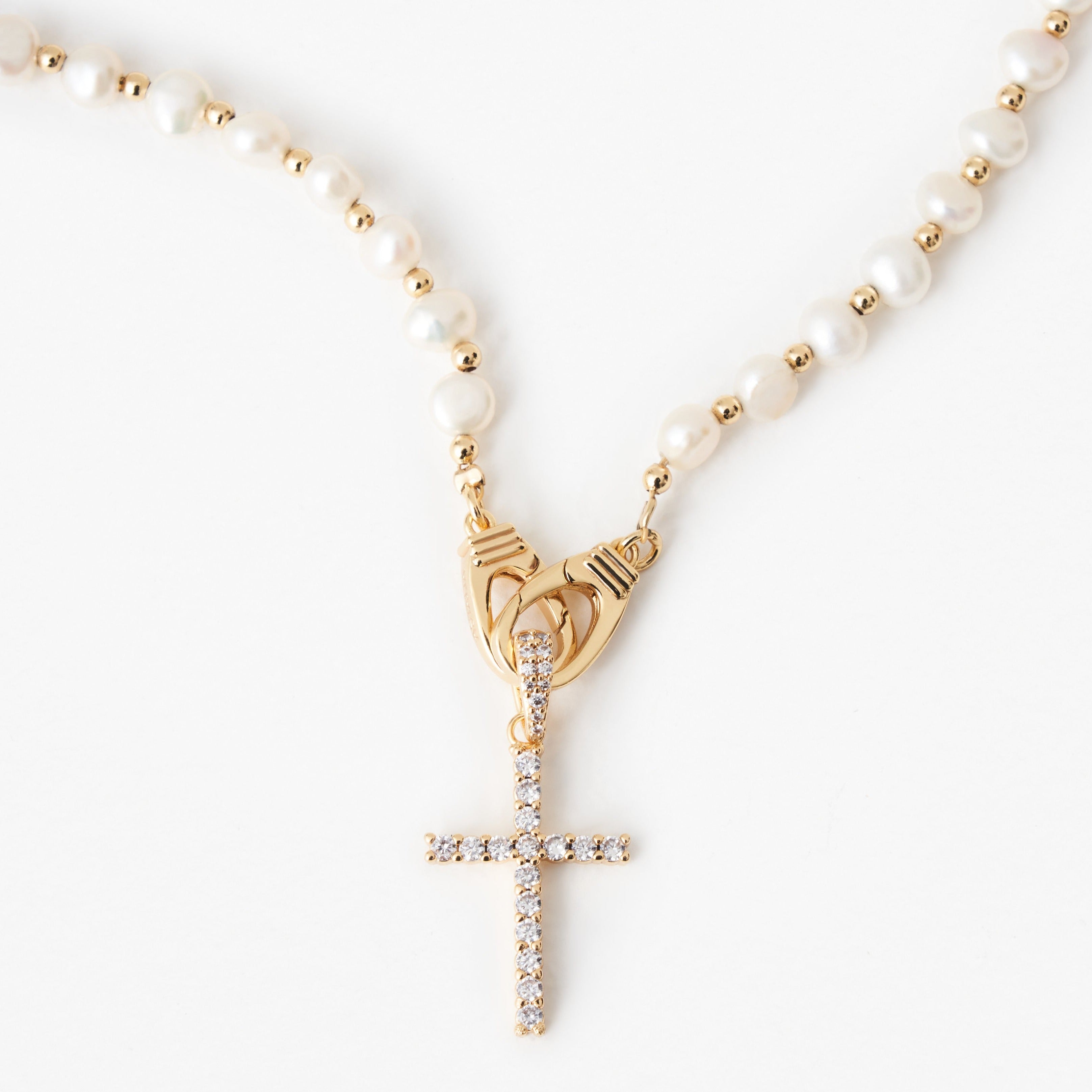 Mini Cross Necklace (Gold)
