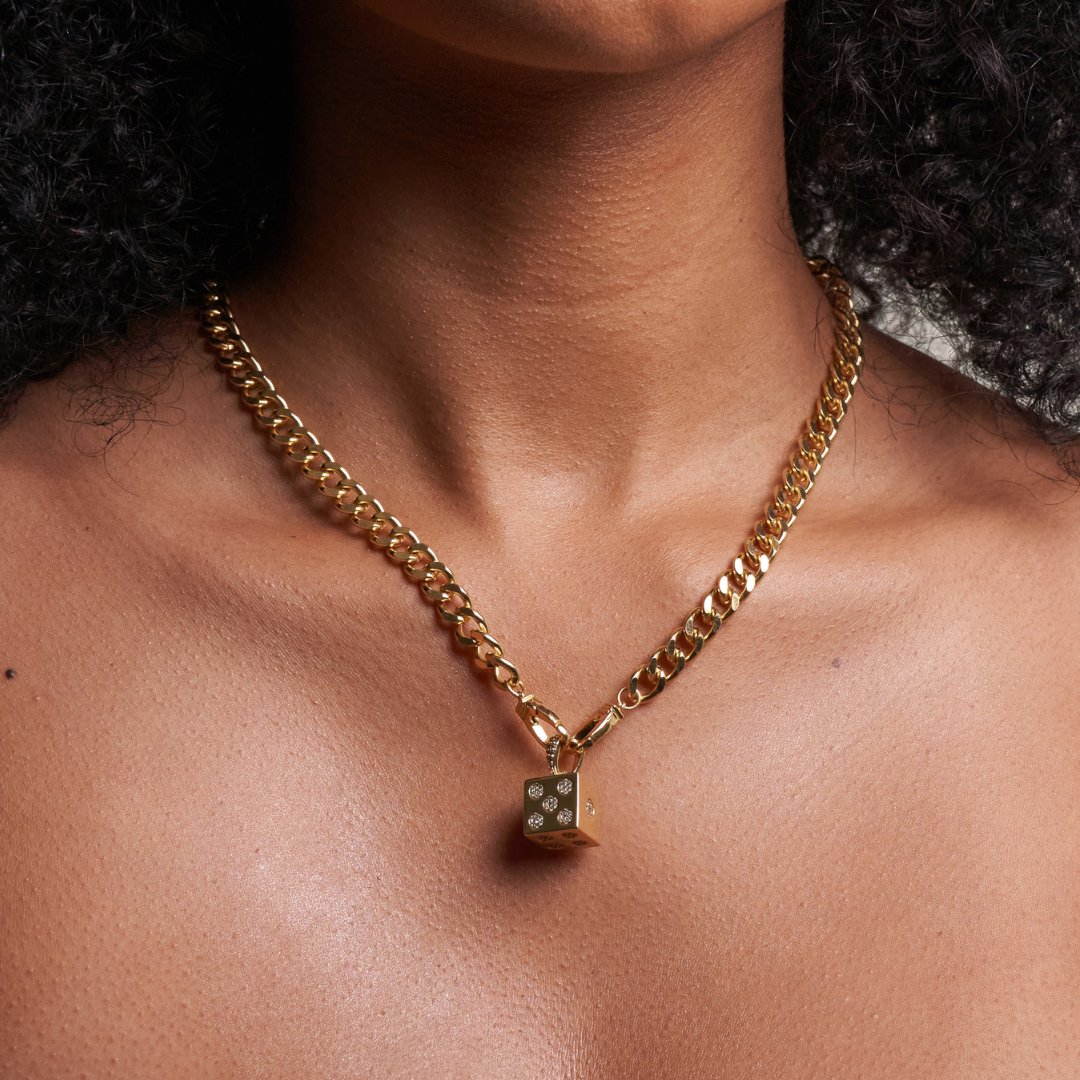 Dice Necklace (Gold)